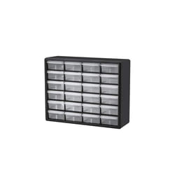 Akro-Mils 10124 Plastic Parts Storage Hardware and Craft Cabinet, Black (1-Pack), (20 W x 6 D x 16-Inch H)
