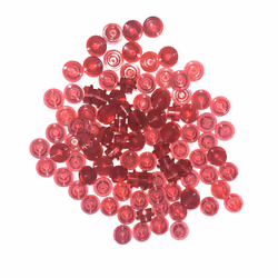 LEGO Parts: 1 x 1 1x1 Transparent Red Plates Bulk - x50 Loose
