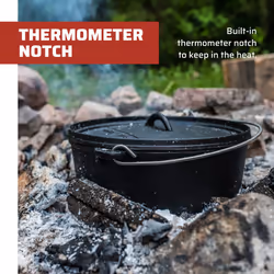 Camp Chef Classic 10 Dutch Oven - Cast Iron Dutch Oven Pot with Lid for Indoor & Outdoor Cooking - 10"""" Dutch Oven - 4 Quarts