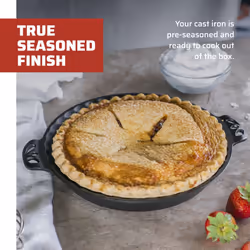 Camp Chef Cast Iron Pie Pan - True-Seasoned Cast Iron Pie Dish for Cooking & Camping Accessories - 10""""