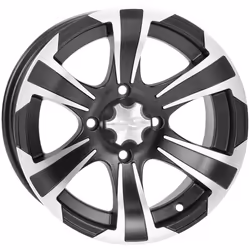 ITP SS312 Alloy Front/Rear Wheel - 12x7 (4+3 offset) 4/156/Black