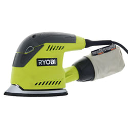 Ryobi CFS1503GK Compact Corner Cat 12 500 OPM 12 Amp Corded Orbital Finishing Sander w 10 Pads and Carrying Case
