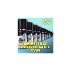 Lynx Ice Chill 72 hour protection against odour and wetness Anti-Perspirant Deodorant Spray no fuss aerosol for all-day freshness 150 ml pac