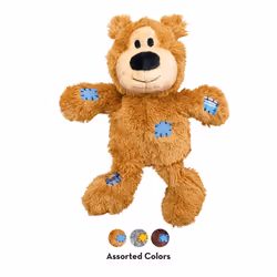 KONG - Wild Knots Bear - Internal Knotted Ropes and Minimal Stuffing for Less Mess (Assorted Colors) - For X-Small Dogs