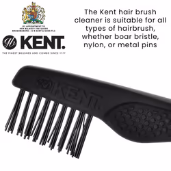 Kent LPC2 Brush Cleaning Rake Tool - Hair and Dandruff Remover for Brushes  Combs  and Grooming Tools