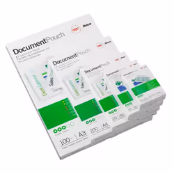 GBC Document Laminating Pouches A4 2x175 Micron Gloss (100) - Additional view 4