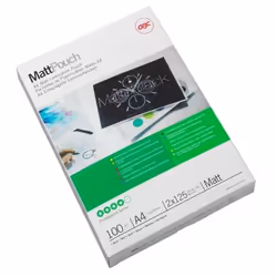 GBC Matt Laminating Pouches A4 2x125 Micron (100)