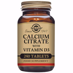Solgar Calcium Citrate with Vitamin D3 Tablets - Pack of 240