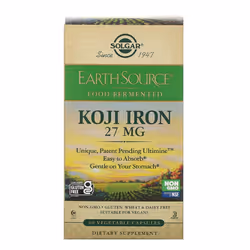 Solgar, EarthSource Food Fermented, Koji Iron, 27 mg, 60 Vegetable Capsules