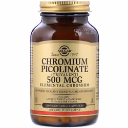 Solgar, Chromium Picolinate, 500 mcg, 120 Vegetable Capsules