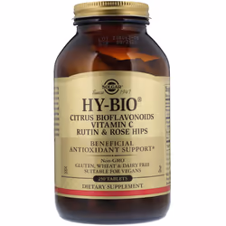 Solgar, Hy-Bio, Citrus Bioflavonoids, Vitamin C, Rutin & Rose Hips, 250 Tablets