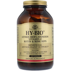 Solgar, Hy-Bio, Citrus Bioflavonoids, Vitamin C, Rutin & Rose Hips, 250 Tablets