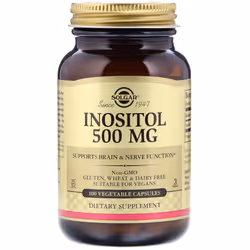 Solgar, Inositol, 500 mg, 100 Vegetable Capsules