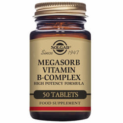 Solgar Megasorb Vitamin B-Complex Tablets - Pack of 50