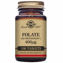 Solgar Folate (as MetafolinÂ®) 400 Âµg Tablets - Pack of 100