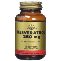Solgar Resveratrol 250mg Softgels, 30