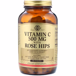 Solgar, Vitamin C with Rose Hips, 500 mg, 250 Tablets