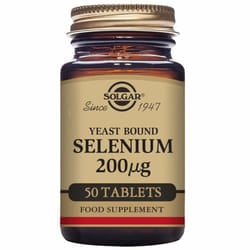 Solgar Yeast Bound Selenium 200 Âµg Tablets - Pack of 50