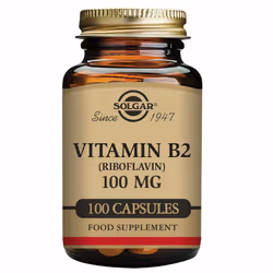 Solgar Vitamin B2 (Riboflavin) 100 mg Vegetable Capsules - Pack of 100