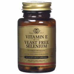 Solgar Vitamin E with Yeast-Free Selenium Vegetable Capsules, 50