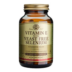 Solgar Vitamin E with Yeast-Free Selenium Vegetable Capsules, 100