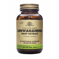 Solgar Ashwagandha Root Extract Vegetable Capsules - Pack of 60