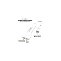 Scosche Lightning Adaptor MFI Certified Headphone Adapter & Charge Port iPhone