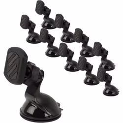 Scosche MAGWSM-10PKFLT MagicMount Magnetic Suction Cup Phone Mount for Car Dashboard or Windshield 360 Adjustable Magnet Hea ...