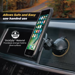 Scosche MAGWSM-10PKFLT MagicMount Magnetic Suction Cup Phone Mount for Car Dashboard or Windshield  360 Adjustable Magnet Head  Universal Cell Phone H