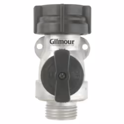 Gilmour Garden Hose Shut Off Valve, Durable Metal Full Flow Water Shut Off Valve