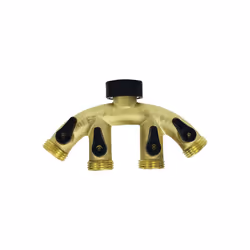 QUAD HOSE SHUTOFF BRASS (Pack of 1)