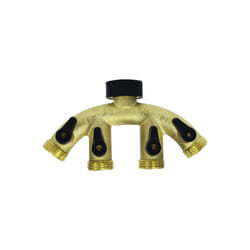 QUAD HOSE SHUTOFF BRASS (Pack of 1)