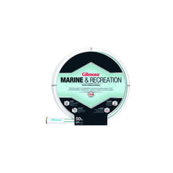 gilmour 58 in Dia x 50 ft L RVMarine White Vinyl garden Hose