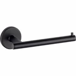 Delta Trinsic 1Pack Toilet Paper Holder Matte Black Tissue Roll Holder for Bathroom Organization and Storage Single Post Toil