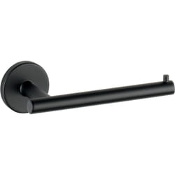 Delta Trinsic 1Pack Toilet Paper Holder Matte Black Tissue Roll Holder for Bathroom Organization and Storage Single Post Toil