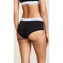 Calvin Klein Women's Modern Cotton Boyshort Panty  Black  Large
