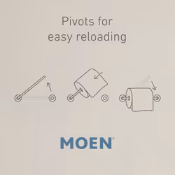Moen YB8808CH 90 Degree Modern Double Post Pivoting Toilet Paper Holder  Chrome