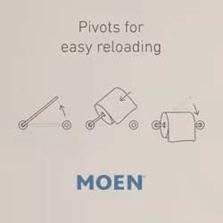 Moen Vale Chrome Double Post Pivoting Toilet Paper Holder  Wall Mounted Toilet Tissue Holder DN4408CH