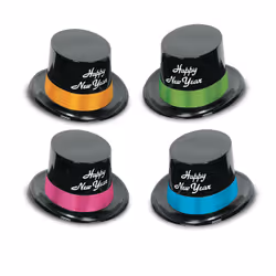 Beistle 88189-25, Fancy dress hat, Black, Assorted colours, 1 pc(s)