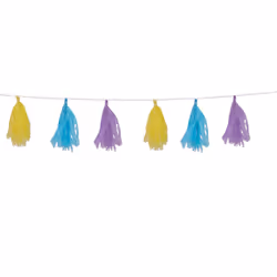 Beistle 59991-PSTL, Garland, Blue, Yellow, 1 pc(s)