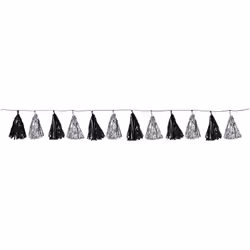 Beistle 59927-BKS, Garland, Silver, Black, 1 pc(s)