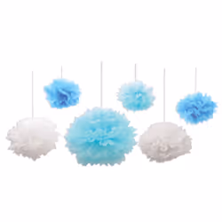 Beistle 53309, Blue, White, 6 pc(s)