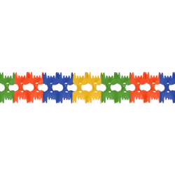 Beistle 55180-GRBCN, Garland, Red, Blue, Green, 1 pc(s)