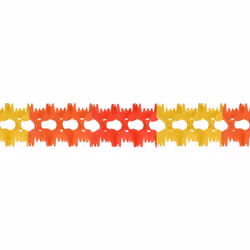 Beistle 55180-GOR, Garland, Red, Gold, Orange, Yellow, 1 pc(s)