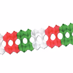 Beistle 55036-RWG, Garland, Red, White, Green, 1 pc(s)