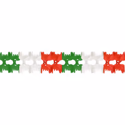 Beistle 55181-RWG, Garland, Red, White, Green, 1 pc(s)