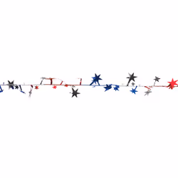 Beistle 50651-RSB, Garland, Red, Blue, Silver, 1 pc(s)