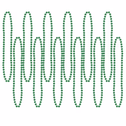 Beistle 50570-G, Fancy dress beads, Green, 12 pc(s)