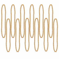Beistle 50570-GD, Fancy dress beads, Gold, 12 pc(s)