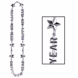 Beistle 80595-S, Fancy dress beads, Silver, 1 pc(s)